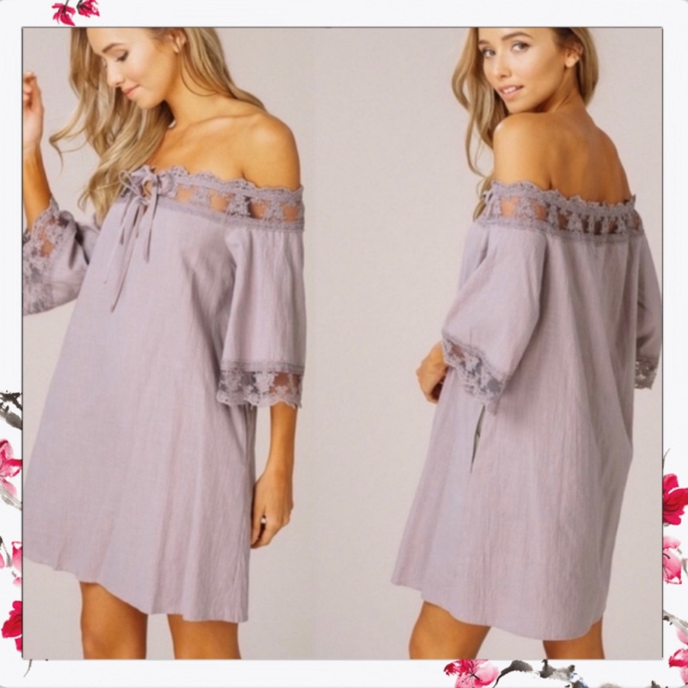 HURRY! Off-Shoulder Dress - Picture 2 of 3